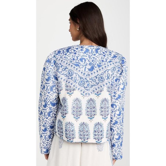 Alix of Bohemia "Hudson" Printed Jacket in Blue, size Medium - Picture 6 of 7